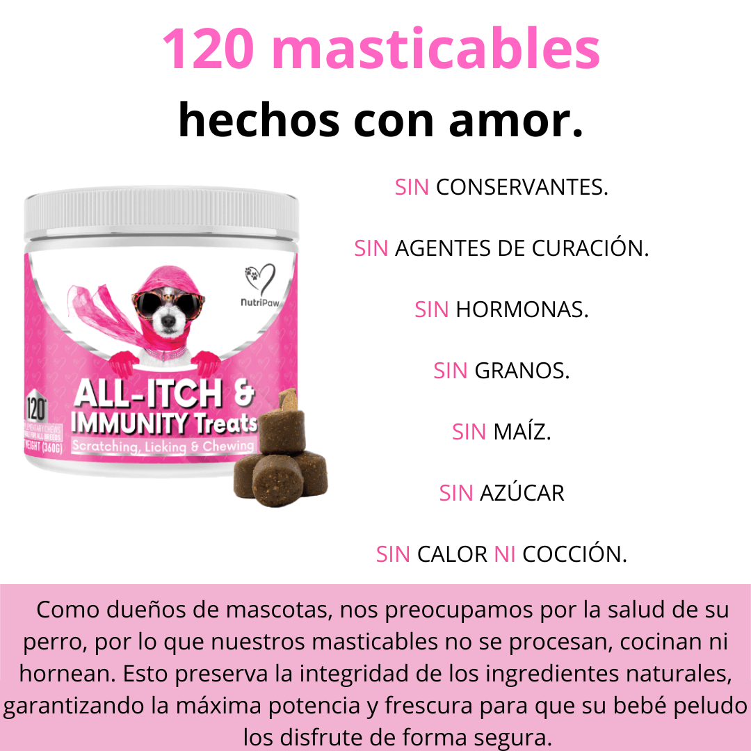 Nutri® 120 golosinas para la picazón y el sistema inmunitario