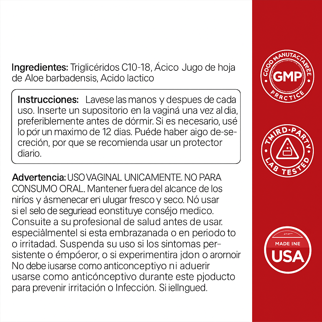URO - Supositorio vaginal de ácido bórico