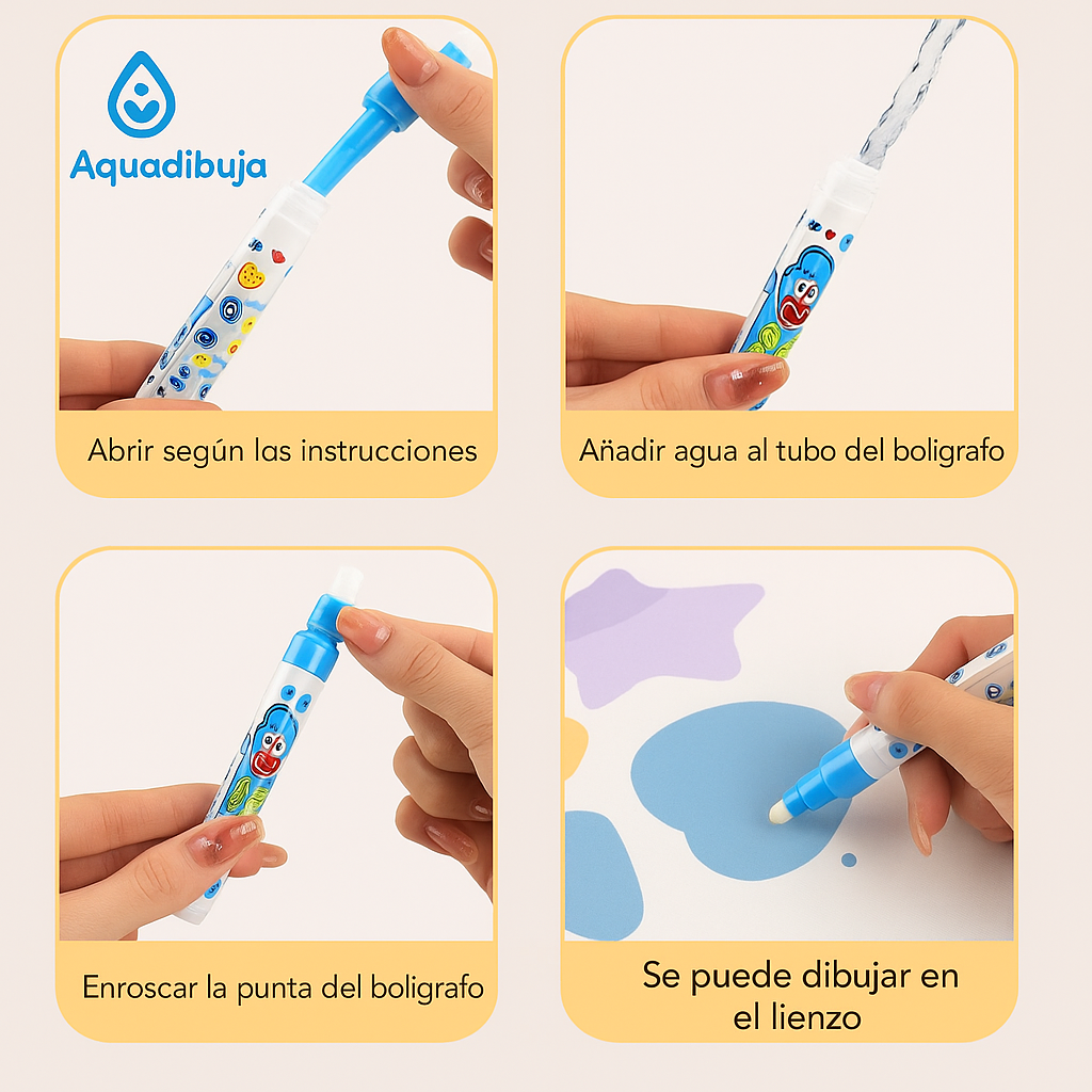 AquaDibuja™ – Dibuja, aprende y juega… ¡solo con agua!