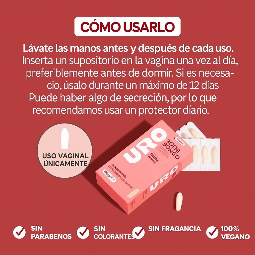 URO - Supositorio vaginal de ácido bórico