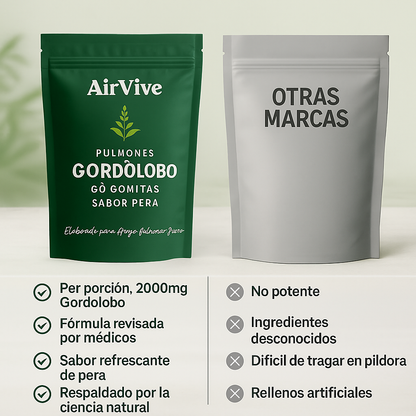 AirVive™ – Gominolas con Mullein para Limpiar Vías Respiratorias