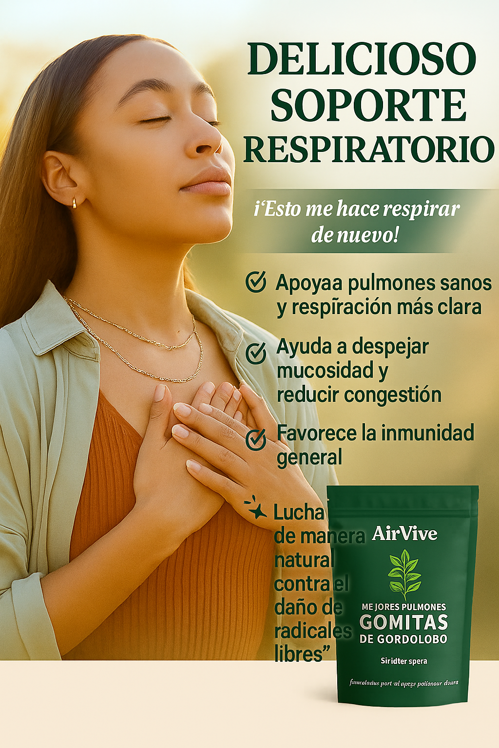 AirVive™ – Gominolas con Mullein para Limpiar Vías Respiratorias