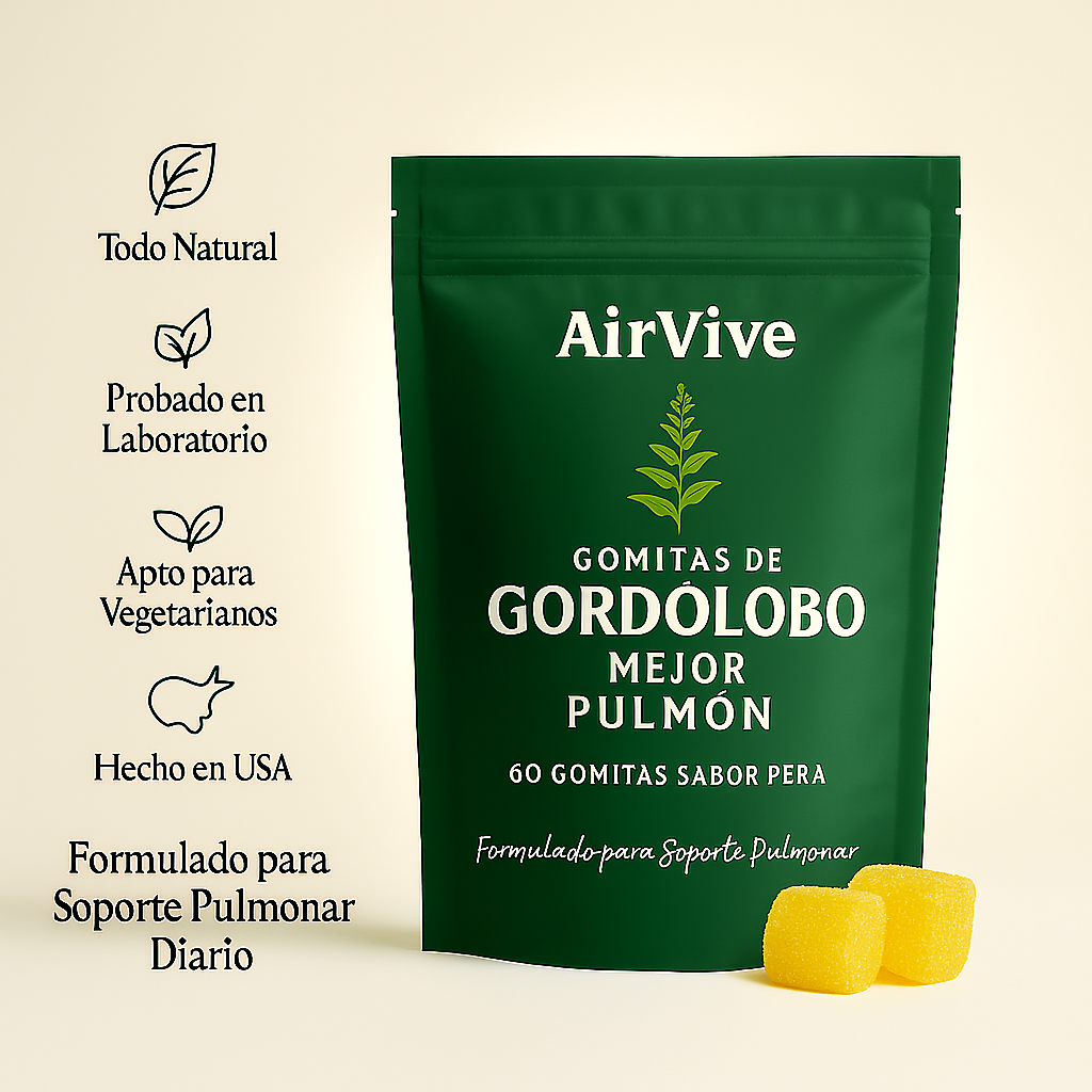 AirVive™ – Gominolas con Mullein para Limpiar Vías Respiratorias