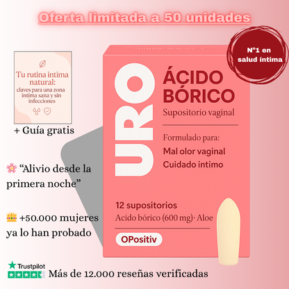 URO - Supositorio vaginal de ácido bórico